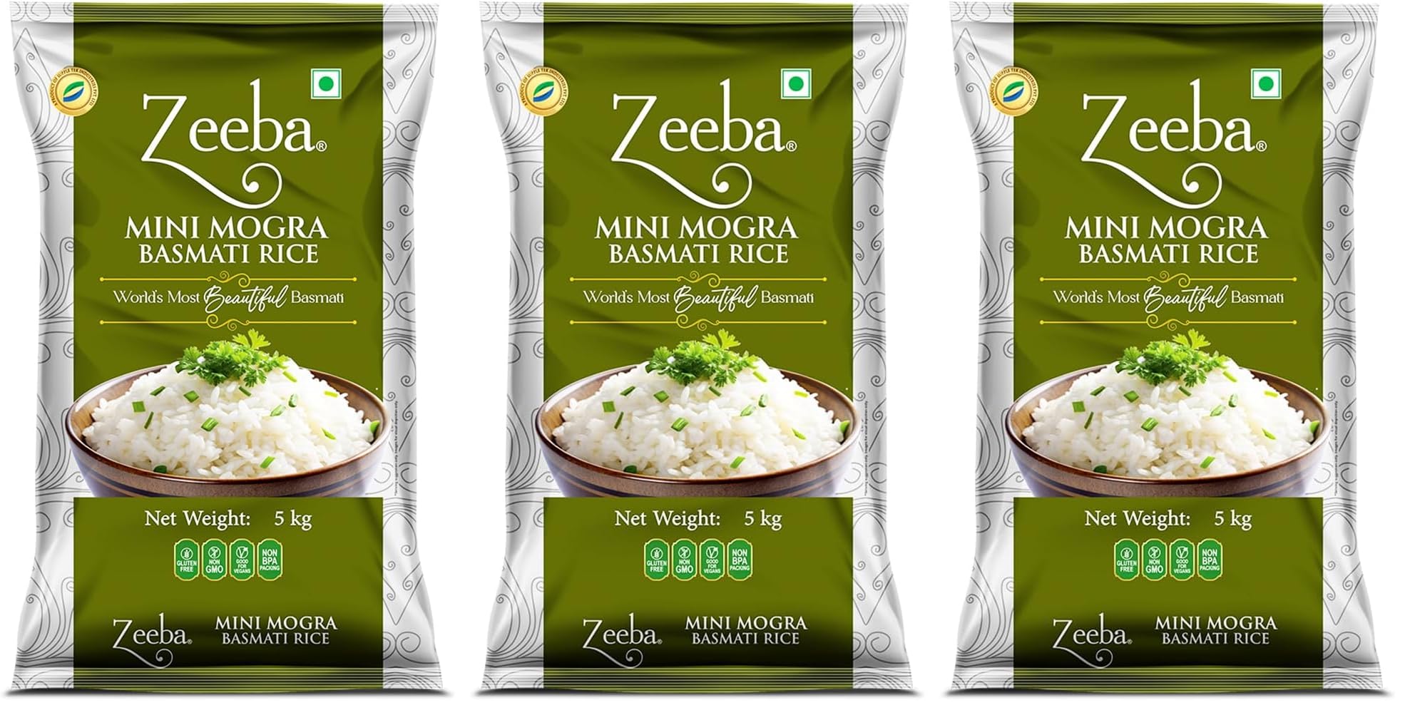 Chiwa ページnanaobag リザード　スミレ Zeeba Mini Mogra Basmati Rice 5 Kg, Ideal for Khichdi, Kheer