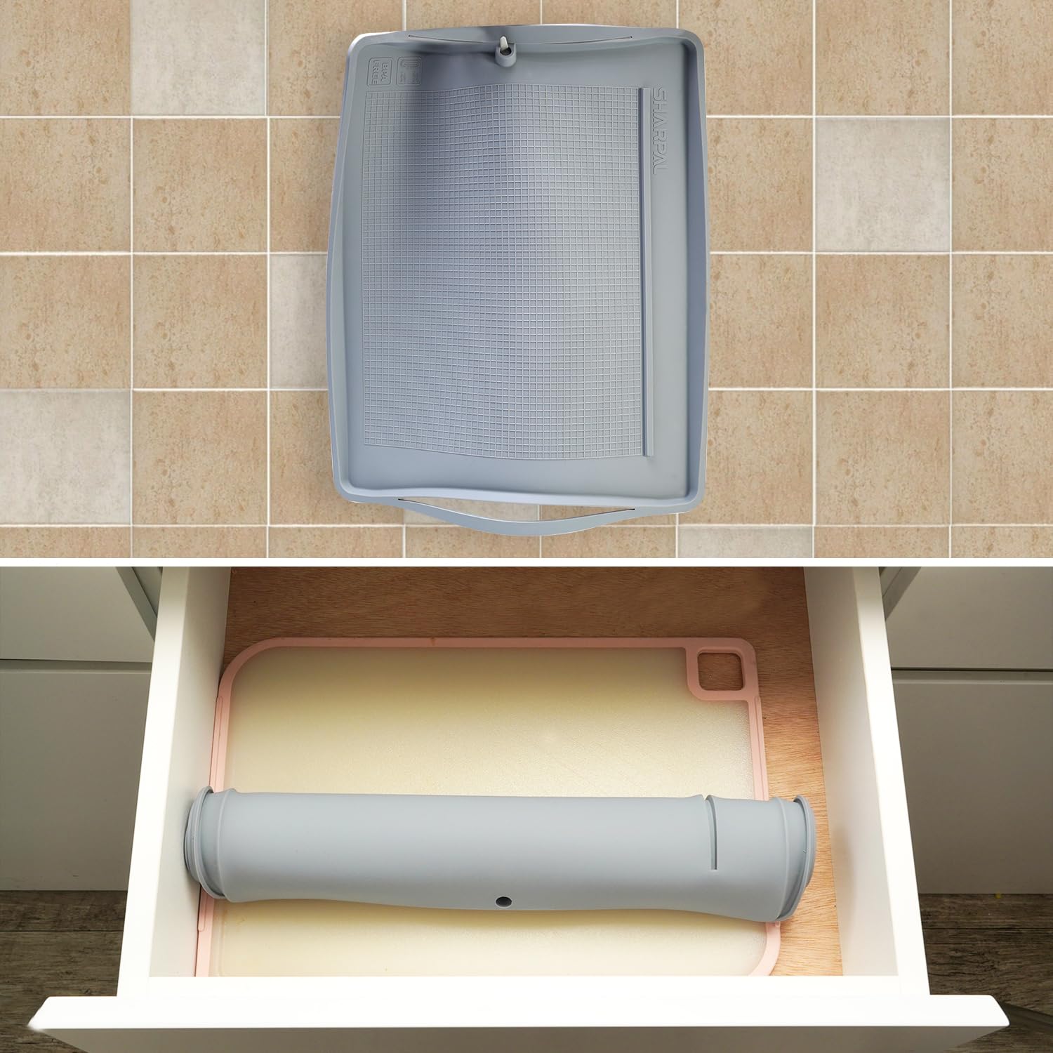 SHARPAL 149H Aiguiser Sans Saleté Plateau De Pierre À Aiguiser En Silicone, Tapis D'Aiguisage Pour Couteaux, Anti-Contamination De La Surface De Travail