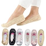 SNUG STAR 6 Pairs Lace Socks Fashion Liner No Show Socks Lace Non Slip Socks Womens Thin Low Cut Casual Socks