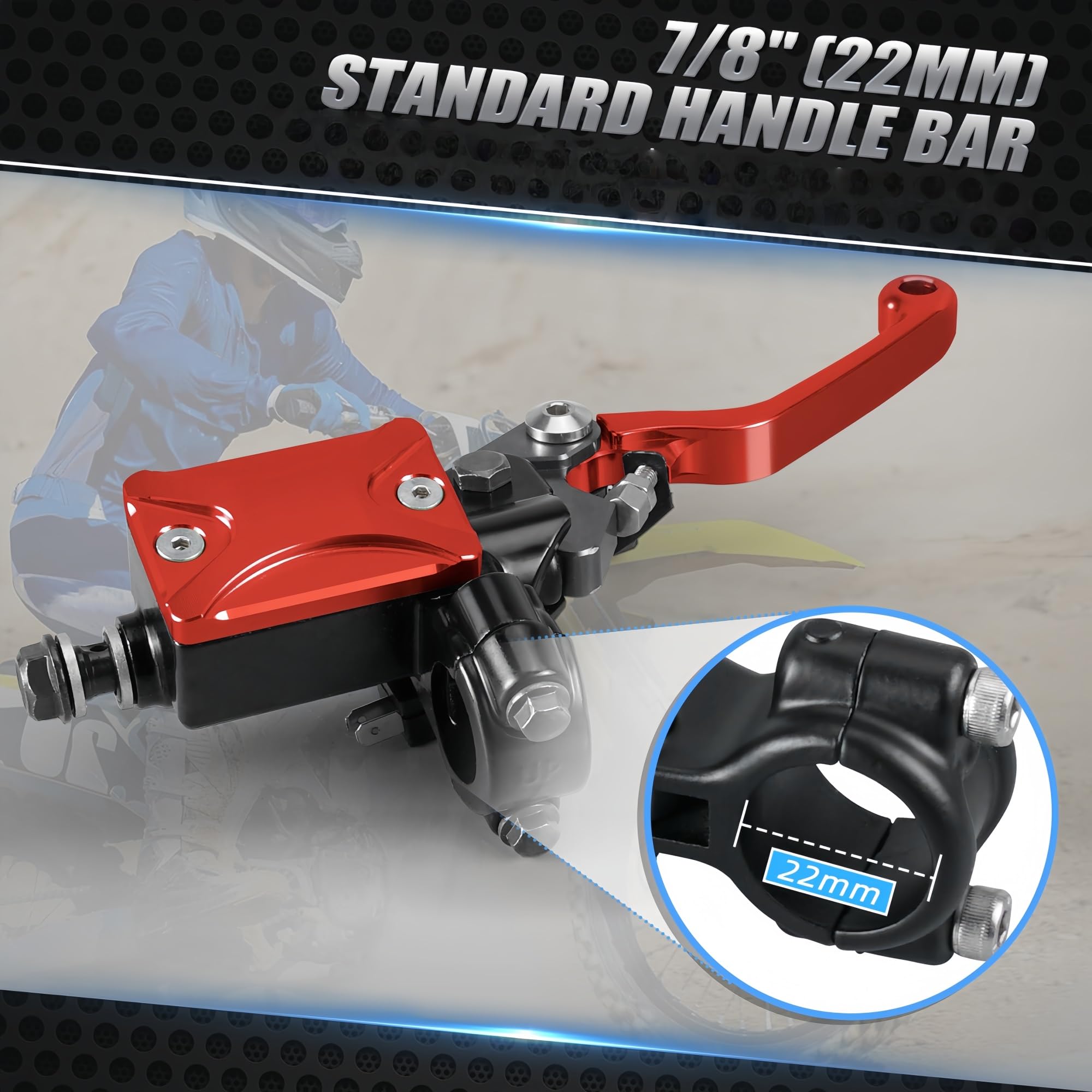 Palanca de embrague de freno Para Honda CRF250R CRF450R CRF125F CRF250X CRF450X CR80R Palanca de freno y embrague con cable(Negro)