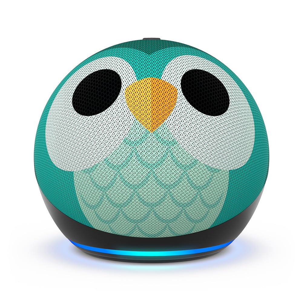 Echo Dot Kids (newest gen) | Wi-Fi and Bluetooth smart speaker with Alexa | With 1 year of Amazon Kids+ content | Owl