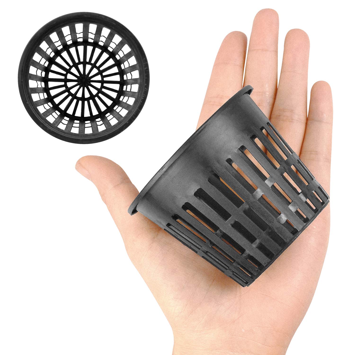 40Pack 2 Inch 3 Inch Net Cups, Garden Slotted Mesh Heavy Duty Net