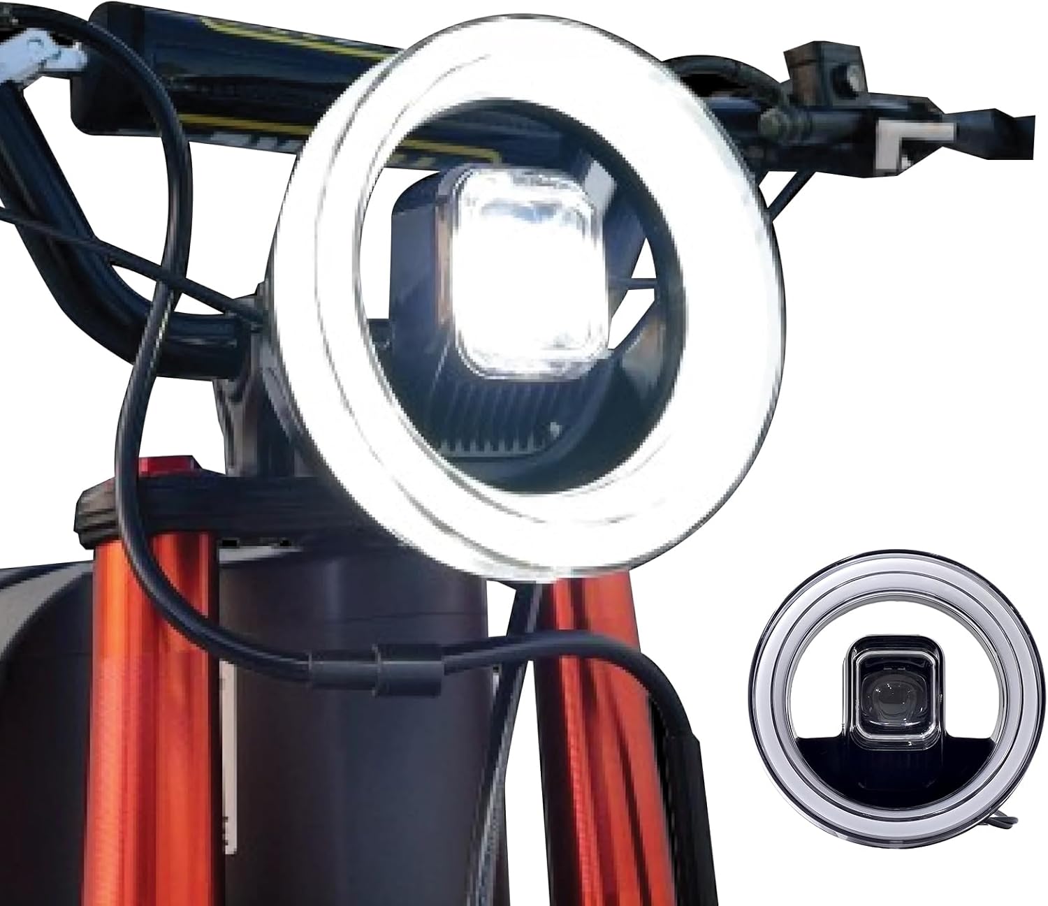 2025 New Ring Shaped Headlight For Electric Bicycles, Compatible with Tutti Tutto Soleil01 E-Bike