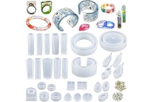 30pcs Resin Jewelry Molds Kit for Resin Casting, Including Bracelet, Pendant, Ring Molds