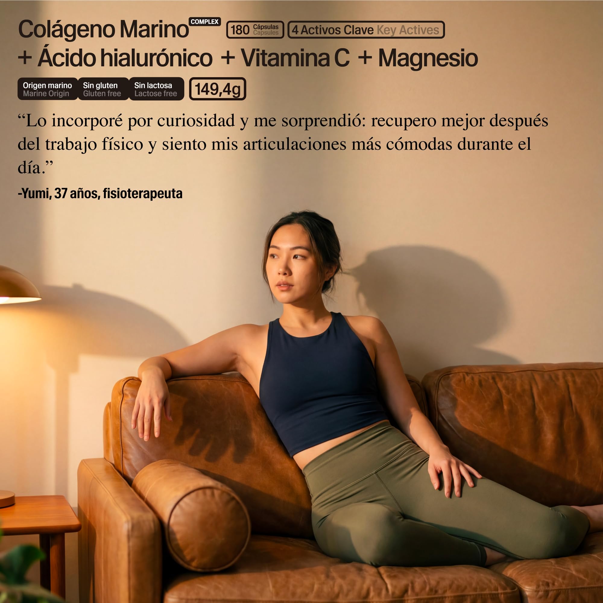 180 Cápsulas Colágeno Marino Hidrolizado COMPLEX con Ácido Hialurónico + Vitamina C + Magnesio (180 Cápsulas) — view 6