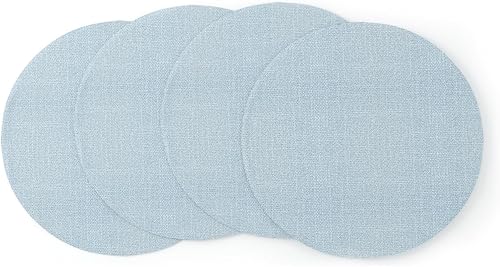 Miniatura 37 de Juego de 4 manteles individuales de lino suave hechos a mano resistentes al calor, manteles individuales para mesa de comedor, manteles individuales