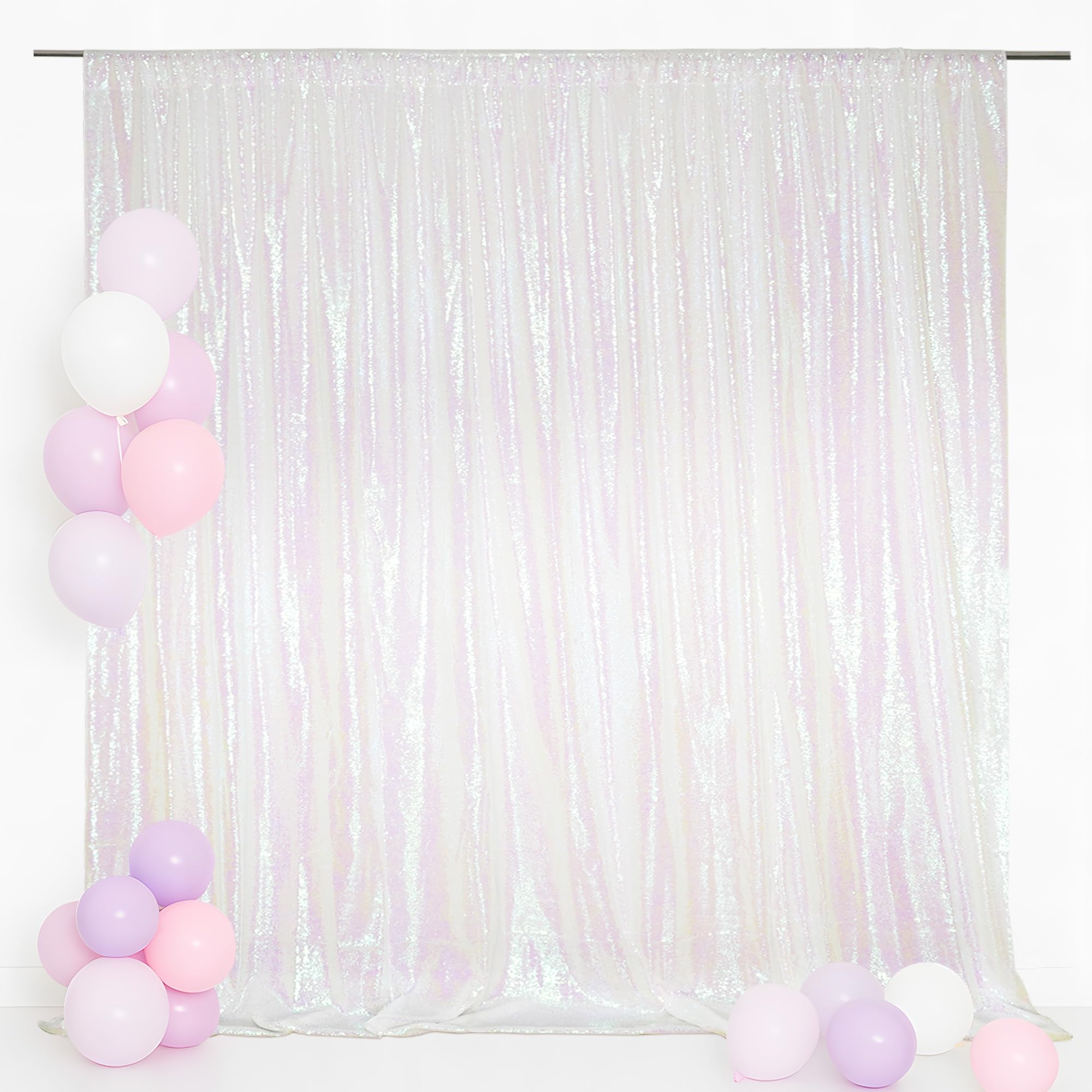 – Eternal Beauty 122x213cm Iridescent Shinny Sequin Photography Backdrop Party Prom Wedding Youtobe Banquet Photo Background (4x7 feet)