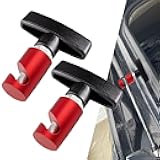 Pack-2 Car Hood Prop Rod, Durable Anti-Slip Vehicle Engine Hood Support Rod Retainer, Aluminum Alloy Engine Hood Pillar Fixing Tool, Universal Automotive Lifting Rod Anti-Pinch Device (Red)