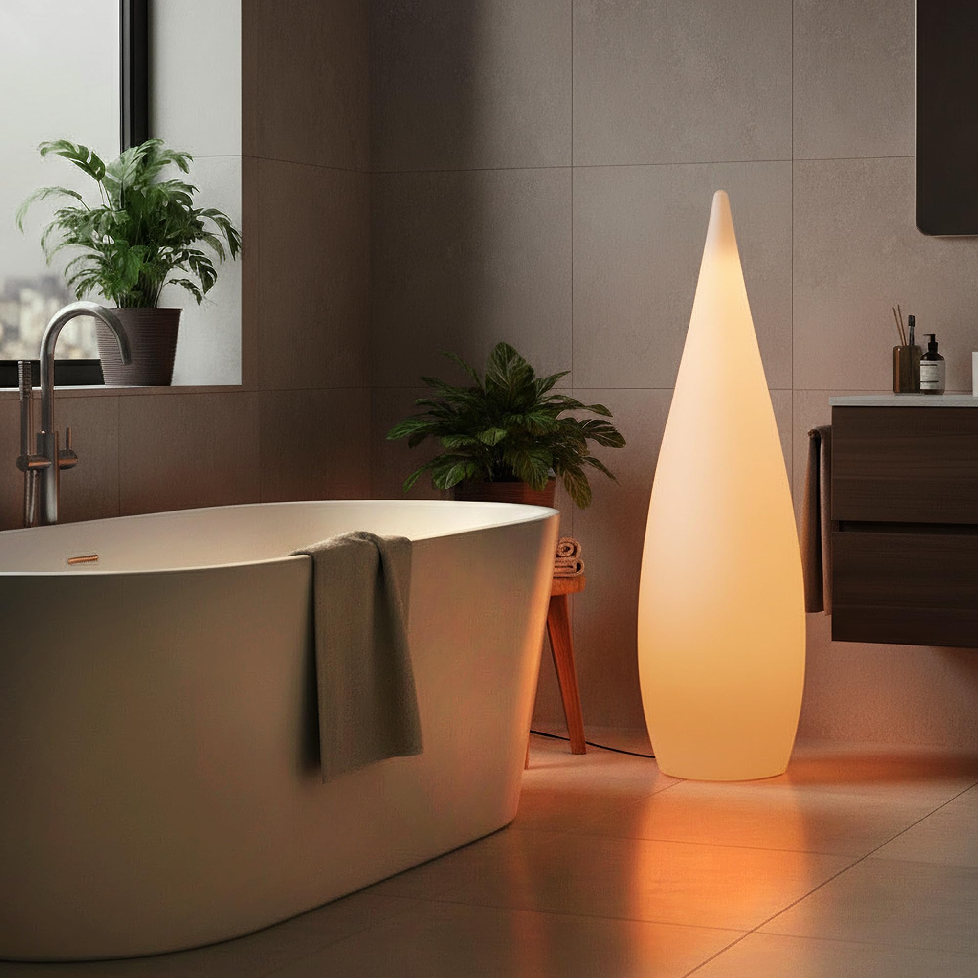 Arnusa Große Stehlampe Kegelleuchte 120 cm LED Sauna Lampe