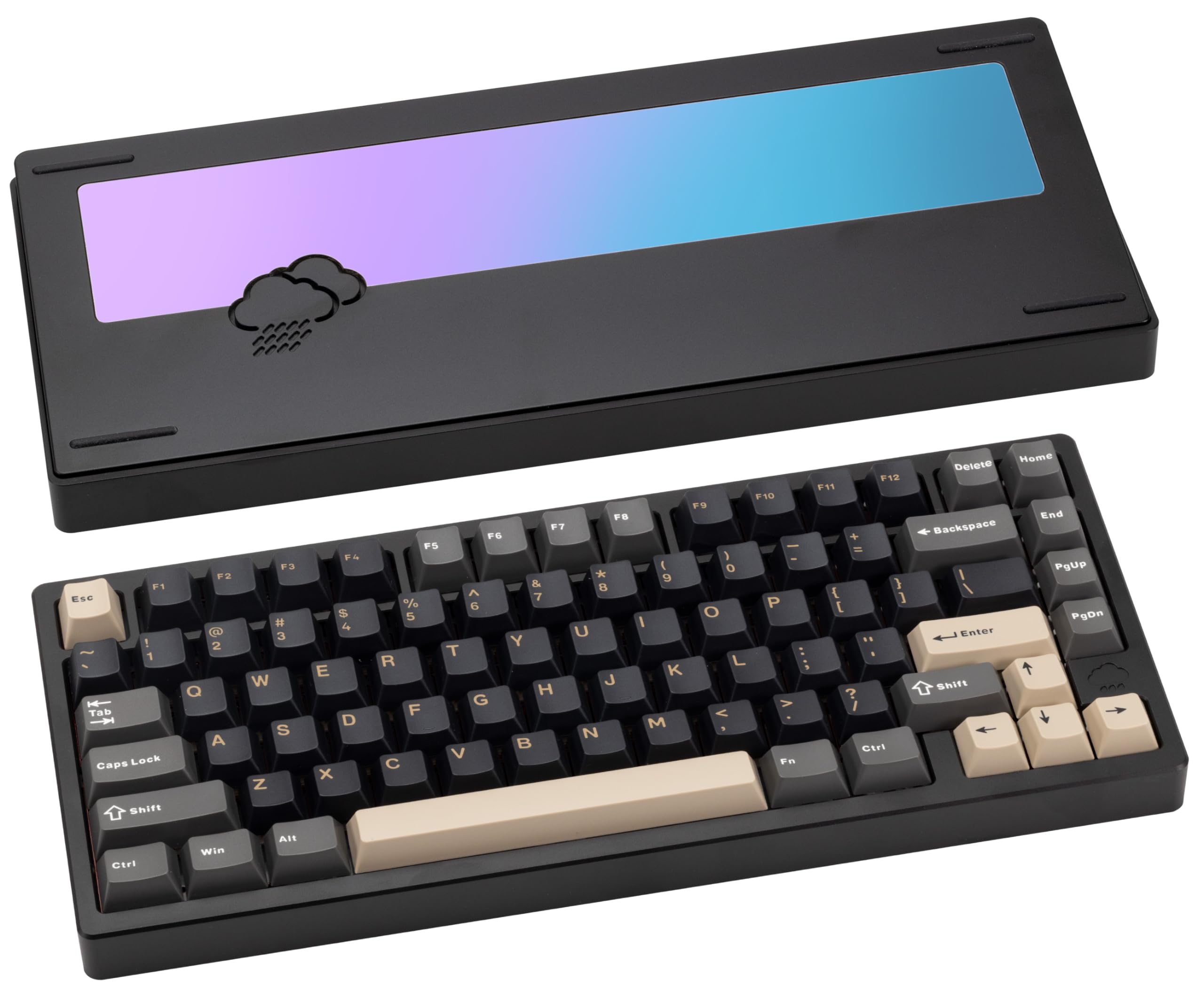 WOBKEY Rainy 75 Aluminum Cocoa Switch Mechanical Keyboard with Superior Acoustics, Wired, BT, 2.4G wireless Connectivity (Pro - White) — view 8