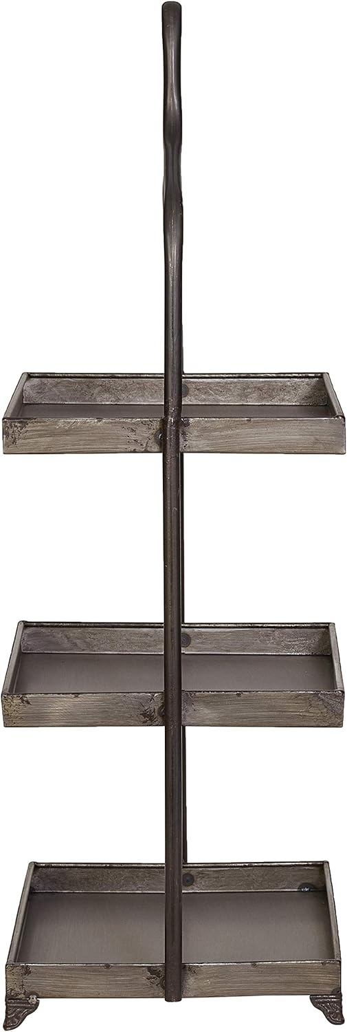 Kalalou Three Tiered Metal Cupcake Display, One Size, Gray (CLL1014)