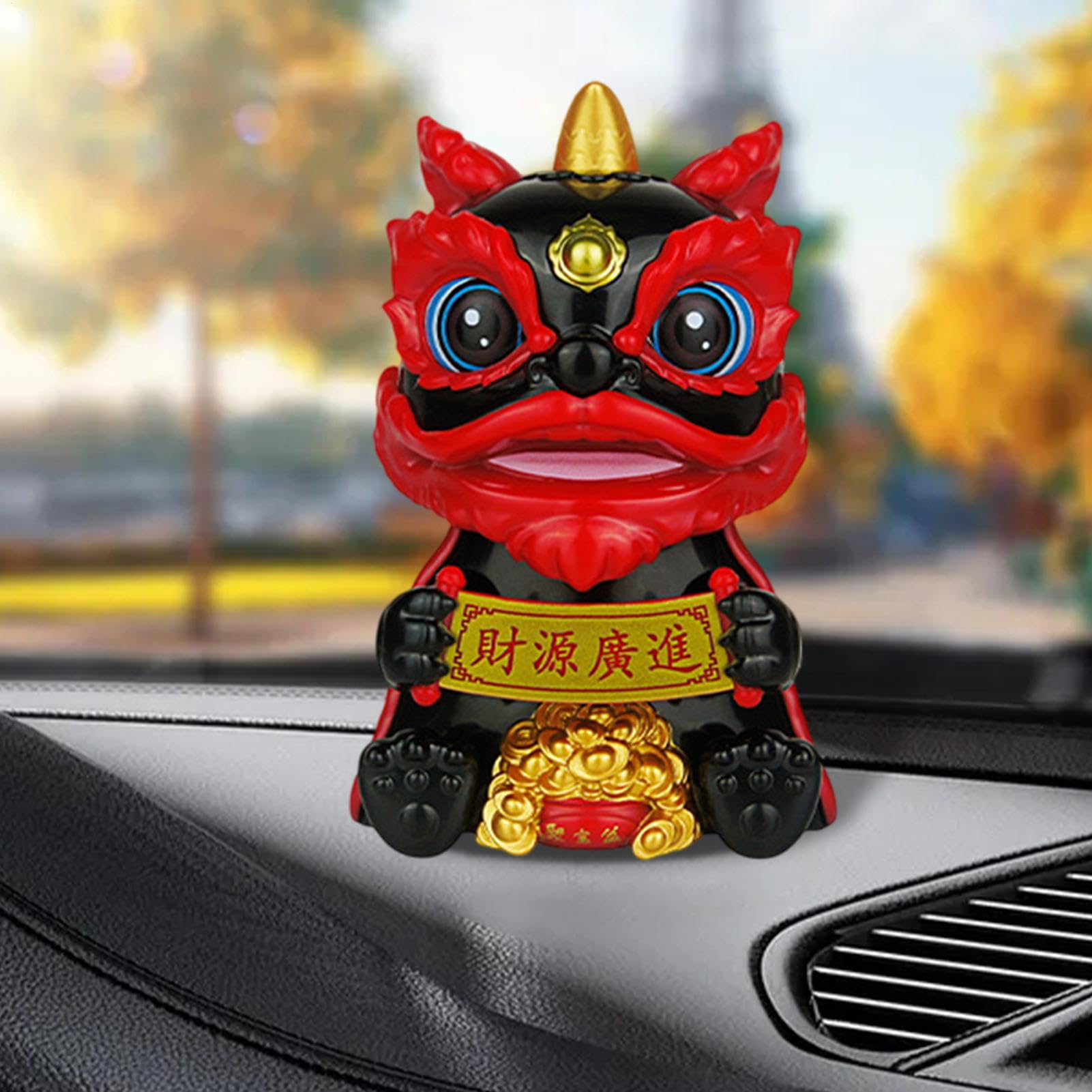 Mini Figurine de danse du Lion de Style chinois, mascotte de danse du Lion éveillée, artisanat, maison, bureau, voiture, décor de Festival du nouvel an, ornements  15