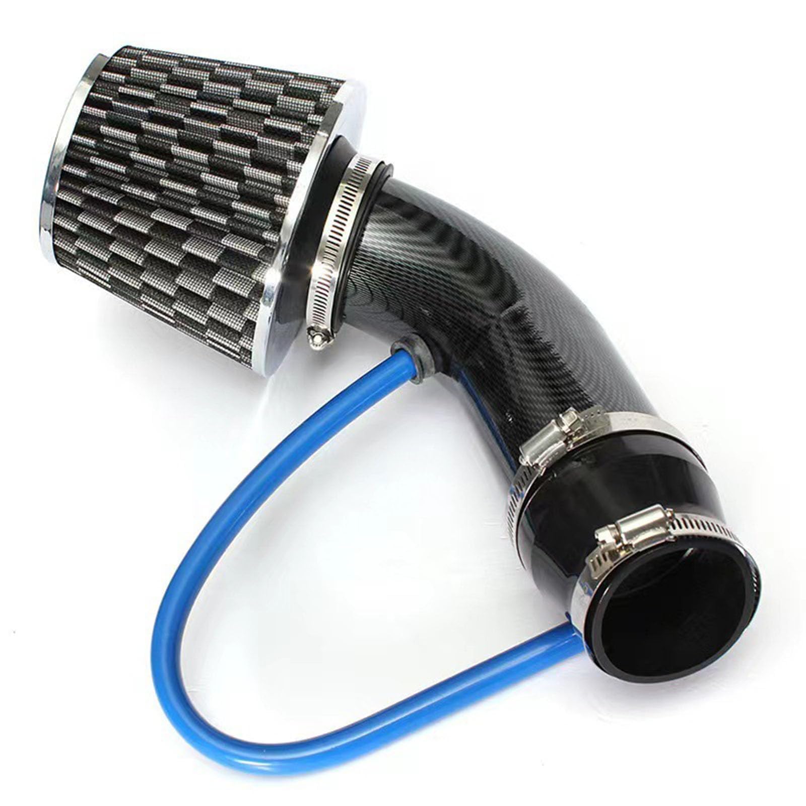 Kit Admision Aire Frio para Toyota C-HR CHR Hybrid/EV A-Gasoline/2016-2024 | Filtro Aire Alto Flujo Coche Conico 76mm, Tubo de Admision Directa Aluminio