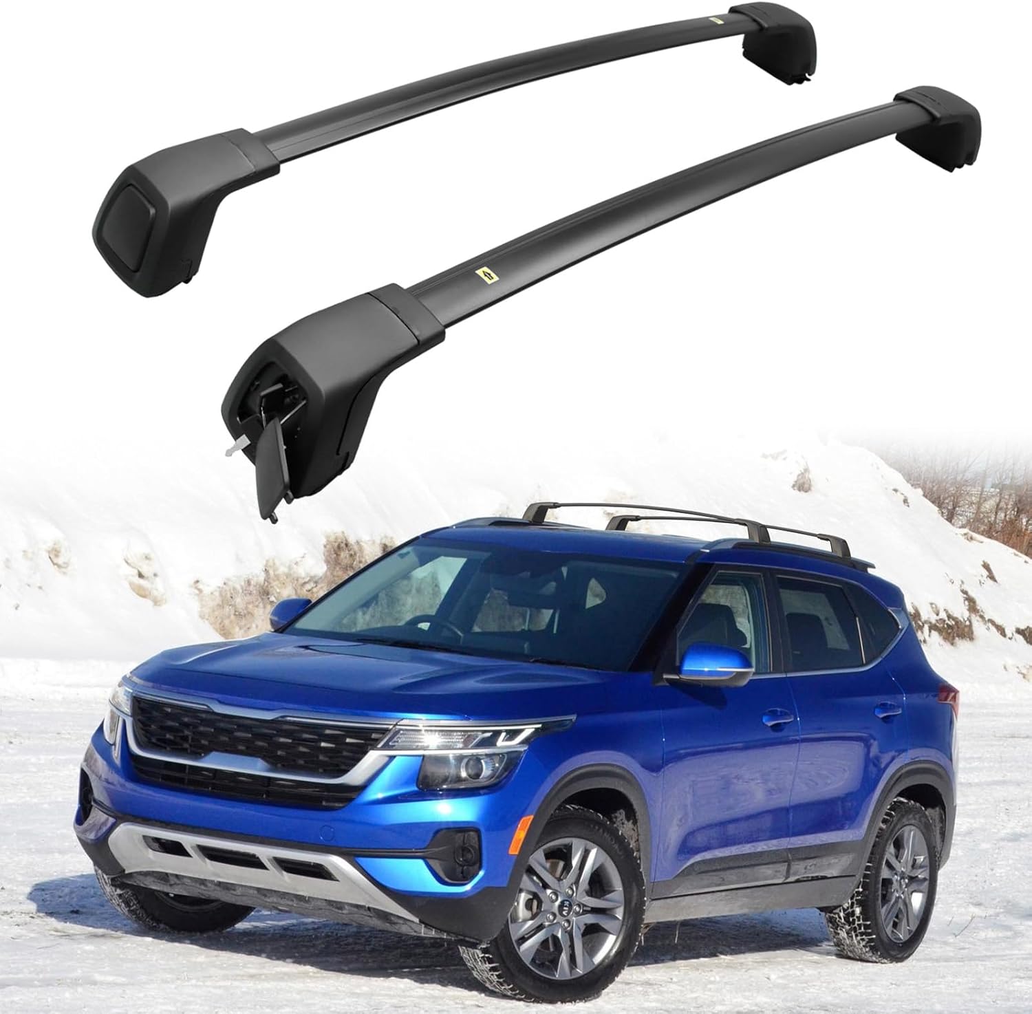Cross Bars Roof Rack Fit for Kia Seltos 2021-2025 Lockable Luggage Rack Crossbar Cargo Carrier Rooftop Accessories with Side Flush Rails Cross Bars Roof Rack Fit for Kia Seltos 2021-2025 Lockable Luggage Rack Crossbar Cargo Carrier Rooftop Accessories with Side Flush Rails