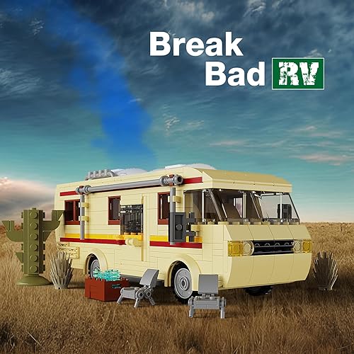 Miniatura 2 de VONADO Break Bad - Juego de construcción de automóviles de autocaravana, bloques de construcción de automóviles para niños, Break Bad The Krystal
