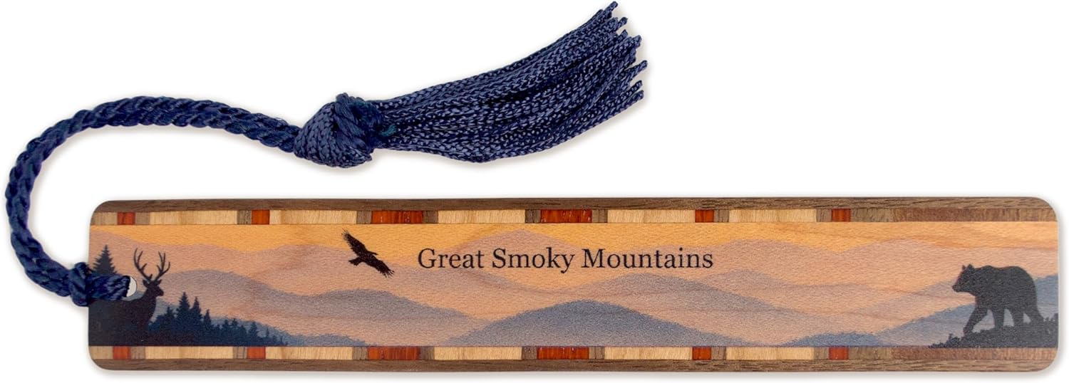 Personalized Grand Teton National Park, Wyoming Engraved Wooden Bookmark with Tassel - Made in USA