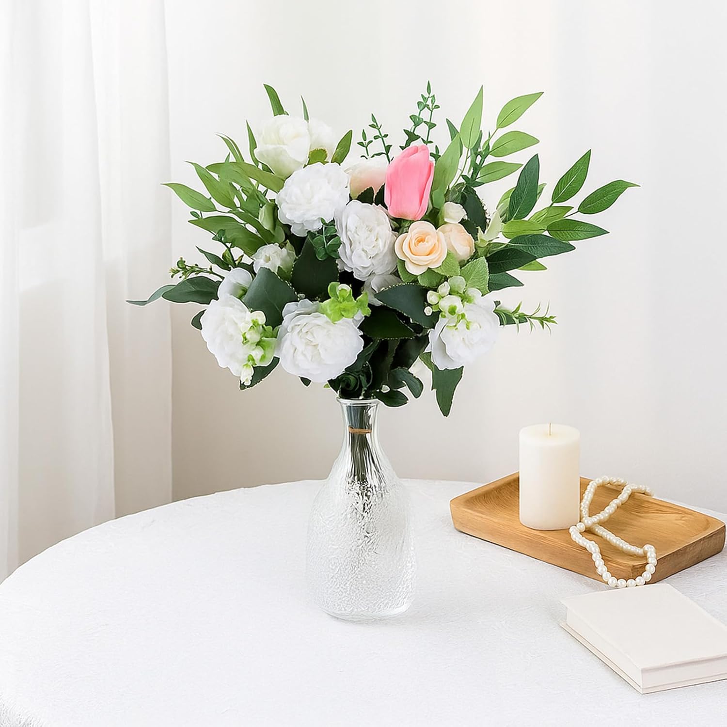 160 Pcs Artificial Eucalyptus Leaves Stems, 4 Kinds Mixed Fake Eucalyptus Leave Willow Leave Silver Dollar Faux Plants Greenery Decoration for Weddings, Parties, Home, DIY Bouquets - Image 6