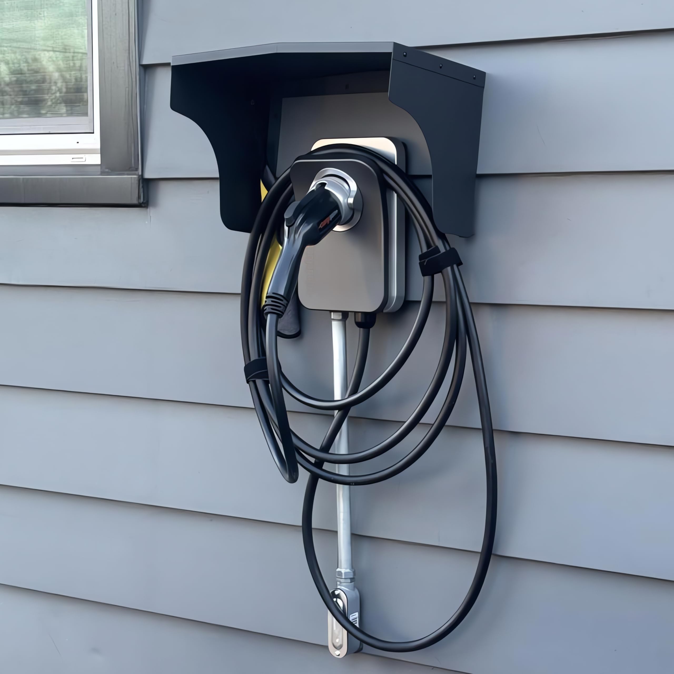 Amazon.com: EV Charger Protective Cover - 16.9"x10.2"x10.2" Weatherproof  and UV-Resistant, Electric Vehicle Charger Protective Roof with Hook for  Cleaning Cloth, Free Cloth Included : Automotive