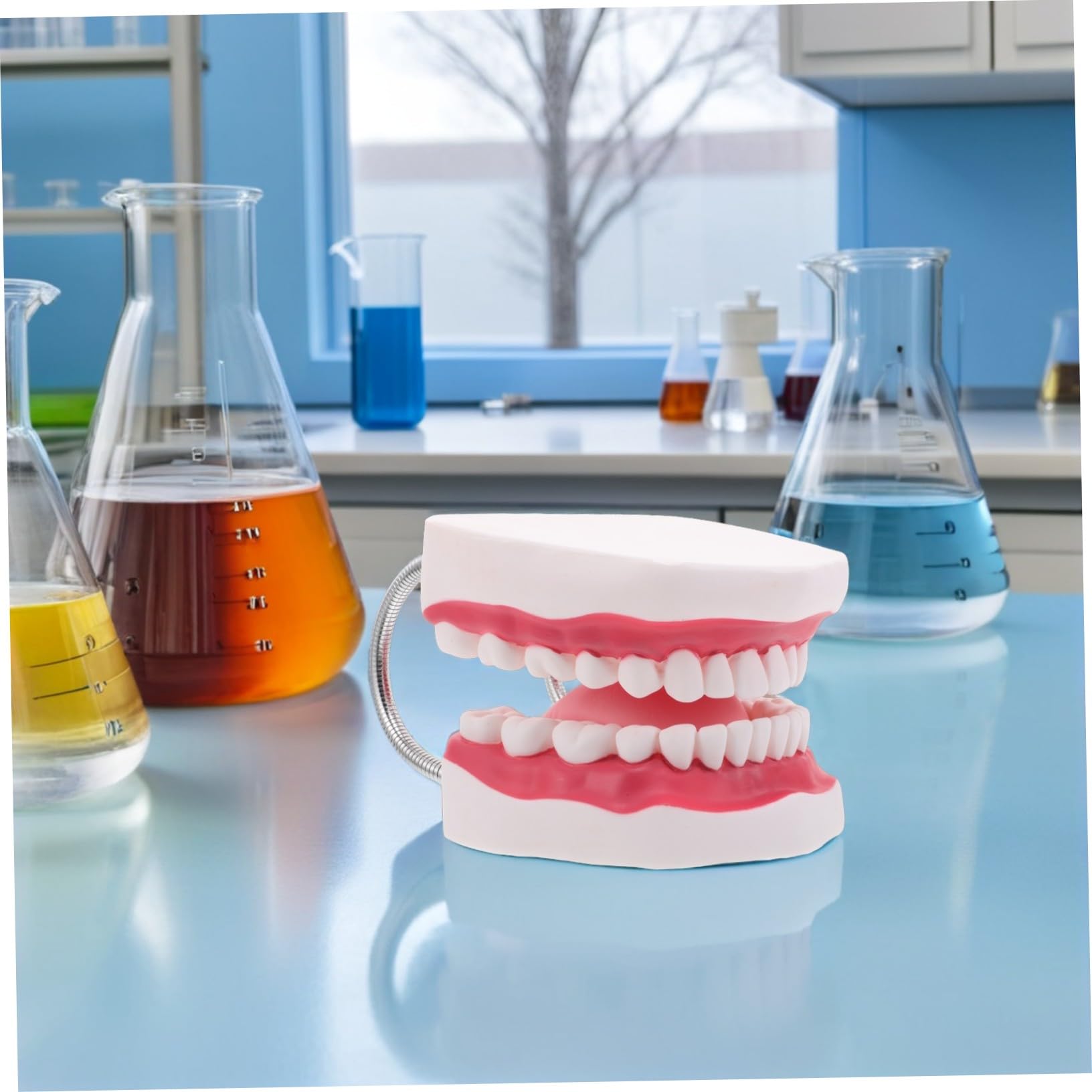 Modello Typodont Ingrandito Gengive e Lingua Realistico per Insegnamento e Ortodontica Portatile e Durevole per Formazione Odontoiatrica e Preparazione Esami