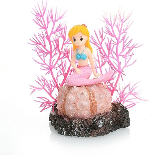 Miniatura 1 de EKUEY Decoraciones de caracolas de pecera, decoración de plantas de acuario, adornos de coral de concha marina