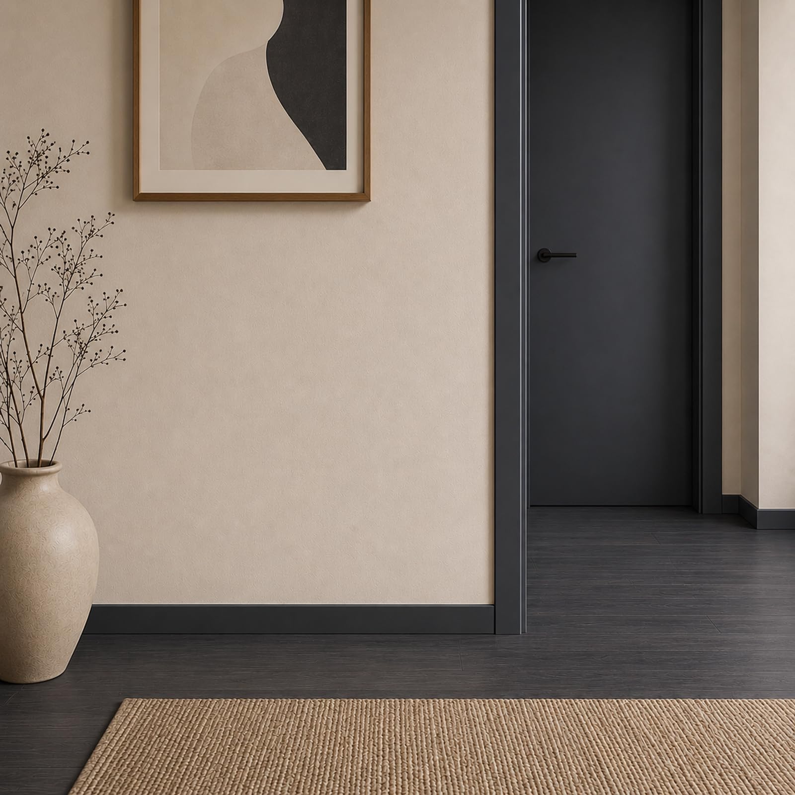 KGM MDF Sockelleiste Modern - Anthrazit - 2400 x 16 x 58 mm - 10 Stk.