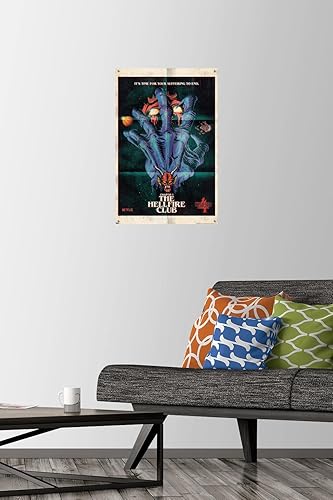 Miniatura 2 de Trends International Netflix Stranger Things Season 4 - Póster de pared con pasadores de presión del club Hellfire