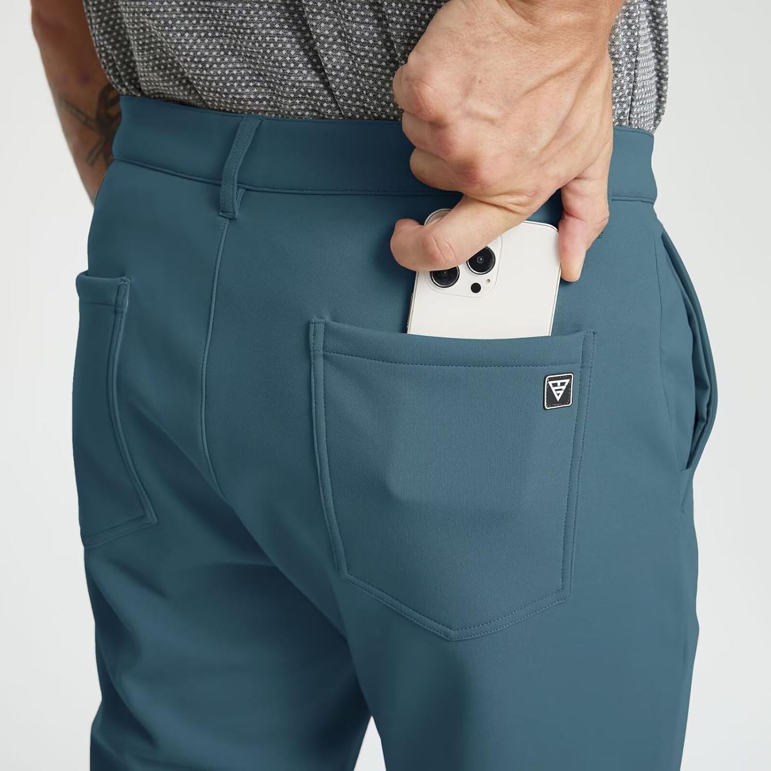 M MAELREG Golf Fleece Lined Pants Men Softshell Water-Resistant Workout Casual Outdoor Hiking Insulated Winter Pants for Men - Image 3