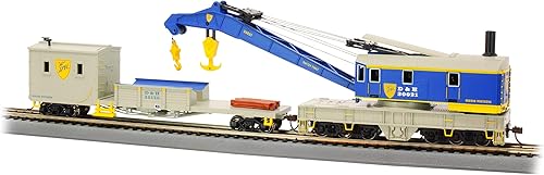 Bachmann Trains - Grúa de vapor de 250 toneladas y licitación de pluma -Delaware y Hudson - Escala HO