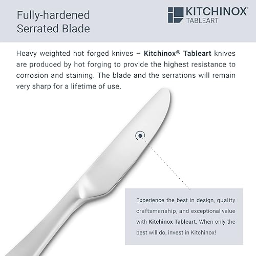 Miniatura 6 de Penthouse Satin - Juego de cubiertos de acero inoxidable, 50 piezas, servicio para 8