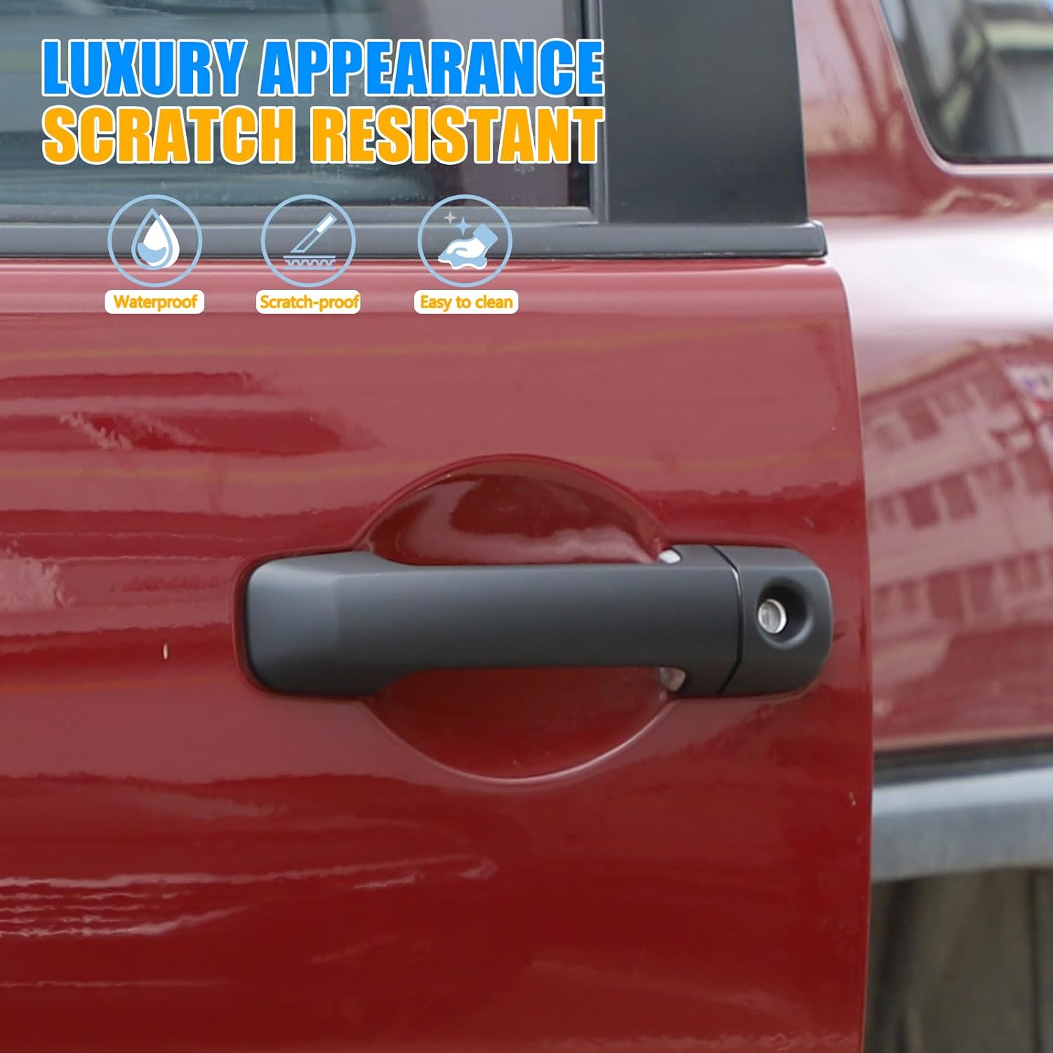 LLKUANG ABS Car Exterior Door Handle Decorative Cover Trim Fit for Toyota FJ Cruiser Handle Accessories 4pcs/Set (Matte Black)