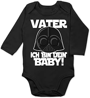 Shirtracer - Vatertagsgeschenk Papa Tochter & Sohn Baby - Vater ich Bin Dein Baby - weiß - Baby Body Langarm