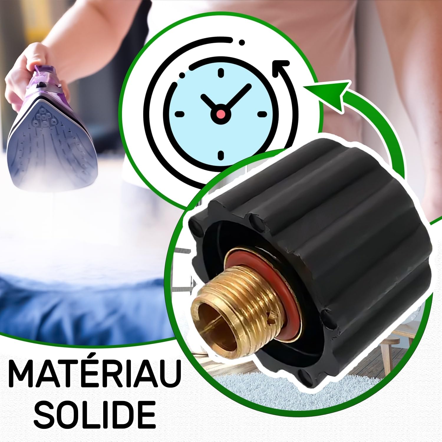 Bouchon avec Filetage Mâle 3/8" et Pression de Travail 4,5 Bar pour Polti | Complète avec Joint - Garantie de 5 Ans - MADE IN ITALY - ONIX TECH