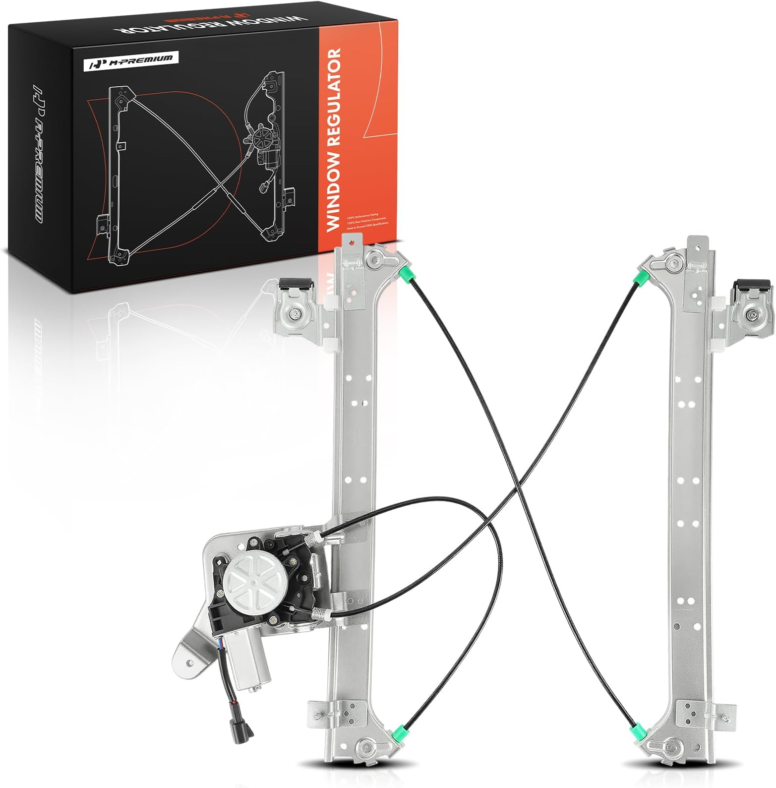A-Premium Rear Passenger Side Power Window Regulator with Motor Assembly For 2001-2006 Chevy Silverado 1500/2500 HD Suburban Avalanche, GMC Sierra 1500/2500 HD Yukon XL, 2003-2006 Cadillac Escalade