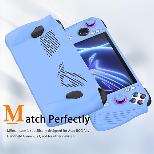 Miniatura 3 de Miimall Funda compatible con ROG Ally, funda de silicona Asus Ally, antihuellas, absorción de golpes, antiarañazos, de silicona suave, funda
