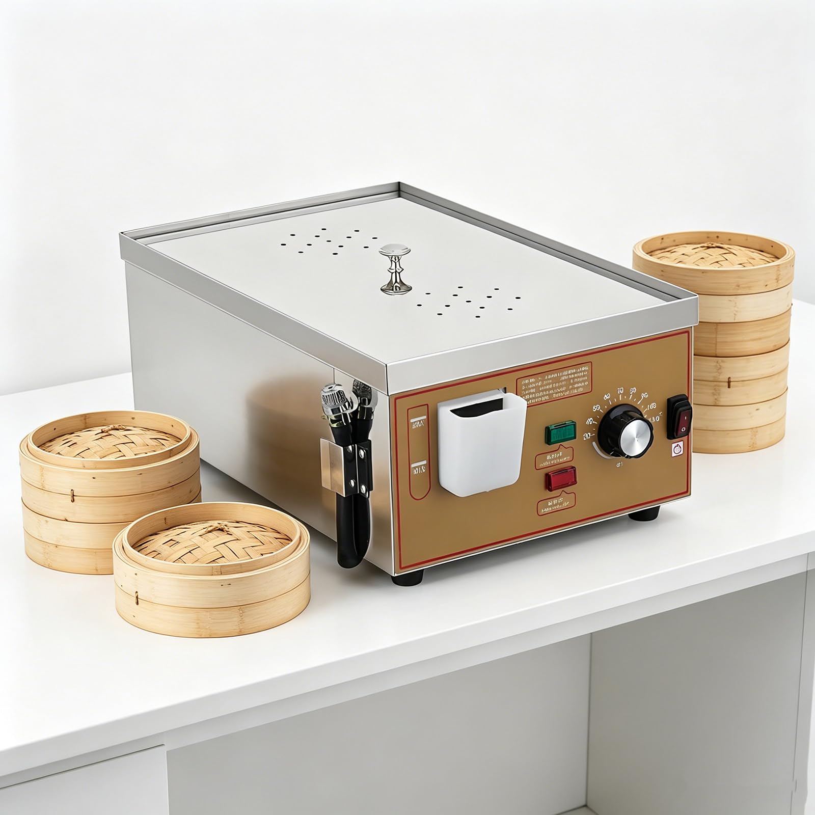 Commercial Electric Dim Sum Steamer, Electric Food Steamer 2holes