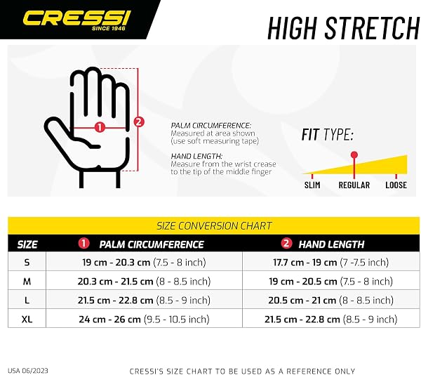 CRESSI High Stretch Gloves, Guanti in Neoprene Elastico per Apnea e Immersioni - 5