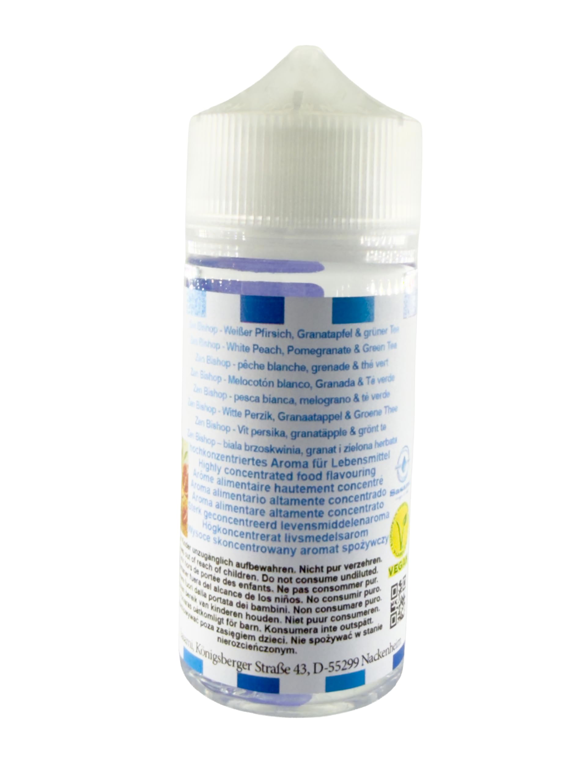 Zen Bishop – biała brzoskwinia, granat i zielona herbata aromat koncentrat – Wegański – Sasami – 100ml