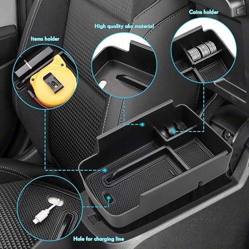 Miniatura 3 de MARCHFA Bandeja organizadora de consola central compatible con Chevy Trax 2024, accesorios para Buick Encore GX Envista 2024, bandeja organizadora