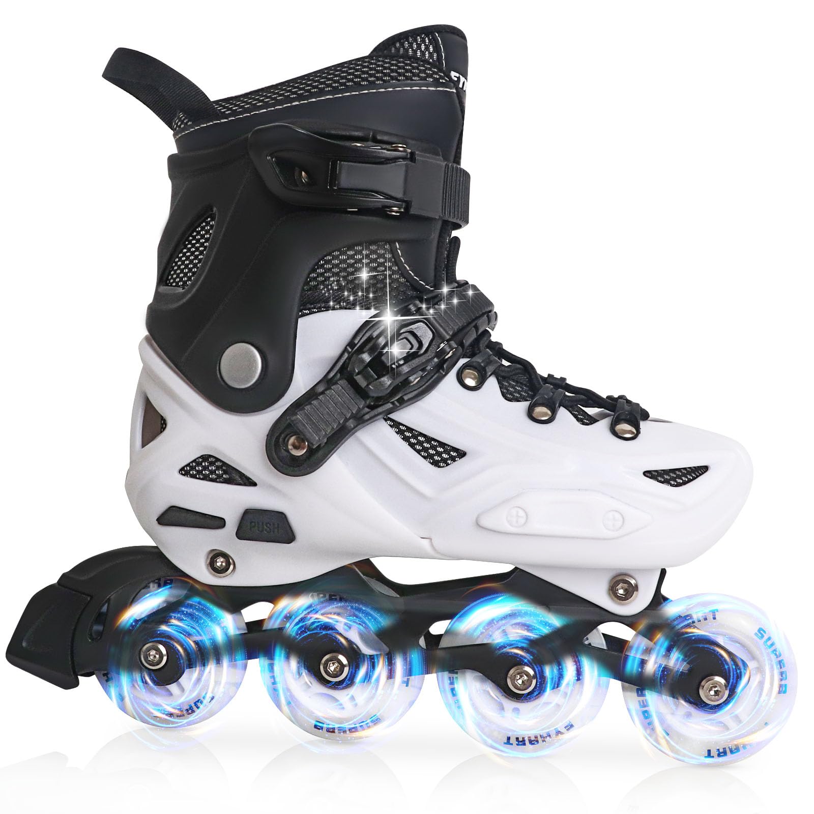 PIPIZHU Patins en ligne pour enfants - 4 tailles - Convient pour l'intérieur et l'extérieur - 2