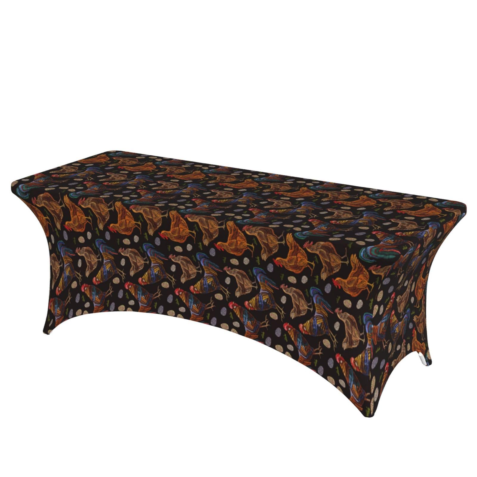 ERCgad Chicken Print Print Rectangular Tablecloth Dining Banquet Party Events Home Celebration Table Cover