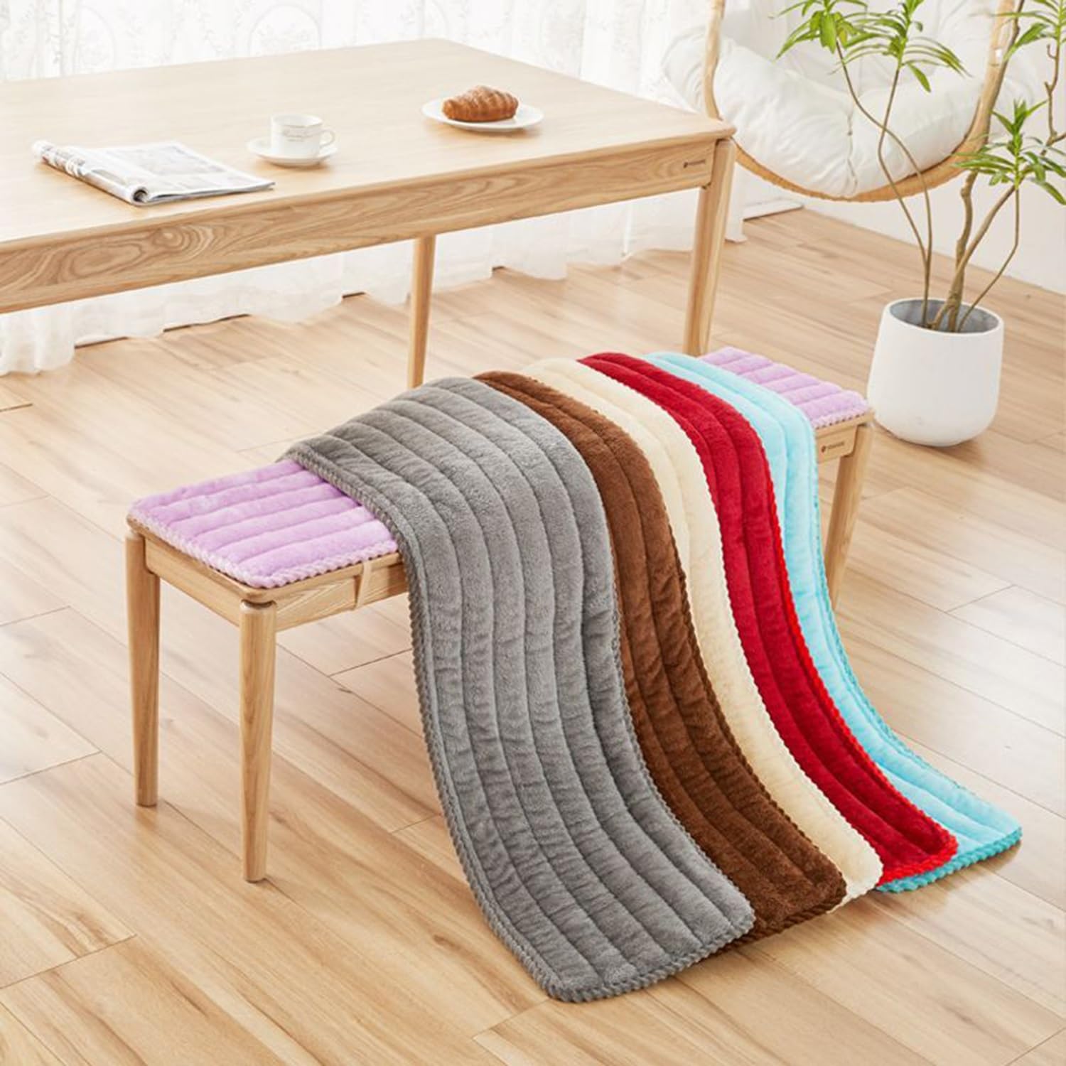 Panca antiscivolo per interni ed esterni, 120/100/130/90/150 x 40/50 cm, perfetta per giardino a baia, patio, sedie lunghe, altalene e pelliccia di portico (grigio, 50 x 200 cm)