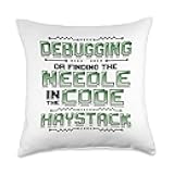 Debugging Finding The Needle in The Code Haystack Progammer Throw Pillow