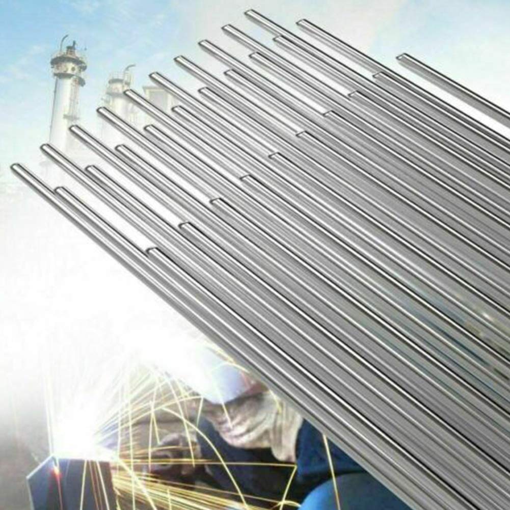 Varilla de Soldadura 10 Uds. Herramienta de Soldadura Profesional Plateada, aplicación Amplia de Peso Ligero de Aluminio de fácil fusión, Varilla de Soldadura de 1,6mm, Soldador para soldar