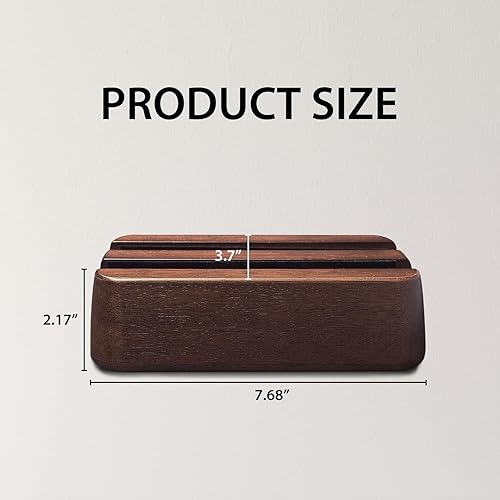 Miniatura 2 de Soporte de madera para portátil con 2 ranuras, marrón