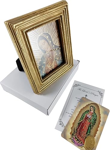 Miniatura 3 de Cuadro de Nuestra Señora de Guadalupe con tarjeta de Nuestra Señora de Guadalupe, tarjeta de oración del Señor | Cuadro De La Virgen De Guadalupe