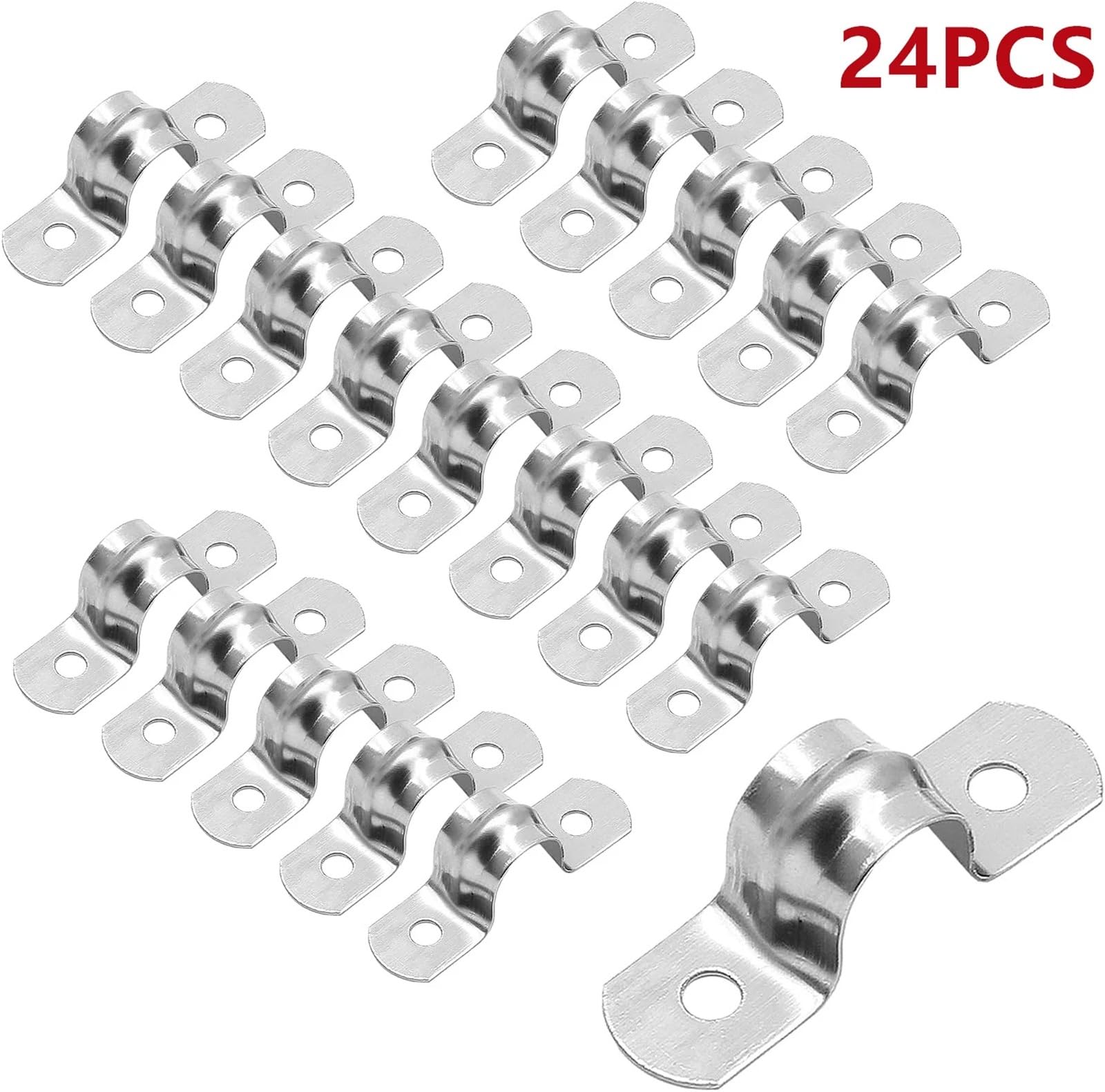 Colliers De Serrage En Forme U Acier Inoxydable 304, 24 Pièces, 5-100mm Pour Tuyaux