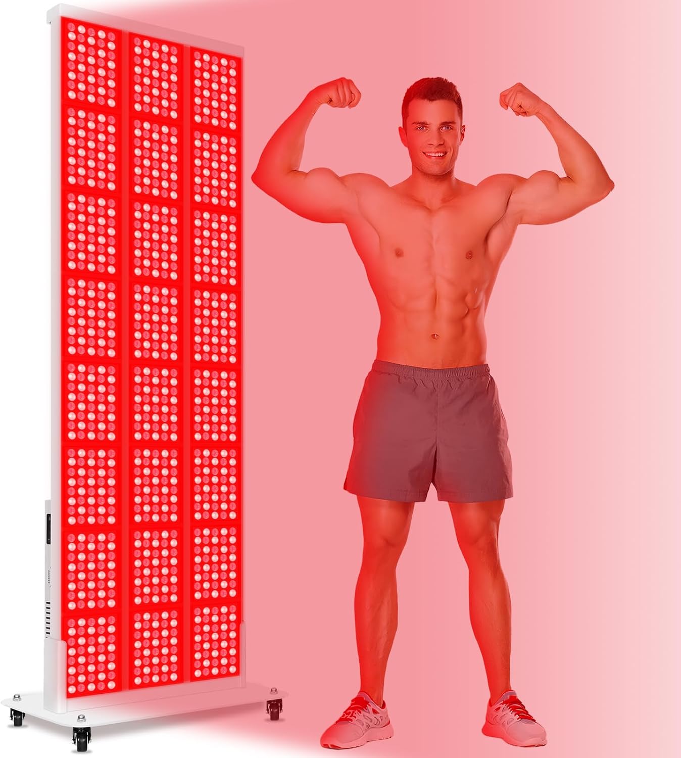 Red Light Therapy for Body, 660nm Red & 850nm Near Infrared, Full Body Red Light Therapy Panel, High Power 3840 LEDs, Infrared Red Light Therapy Home Device for Recovery & Skin Health