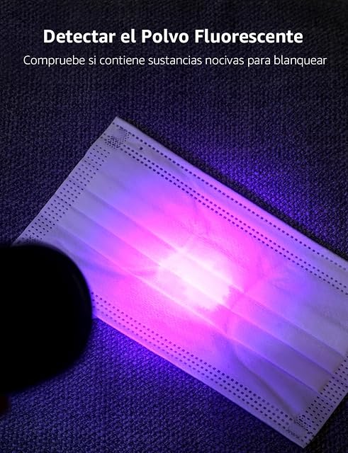 Foto 3 de 7 de Lepro Linterna Ultravioleta 9 LED, 395nm Linterna UV con Luz Negra