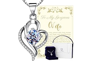 Unique Necklace from Husband to Wife - Sterling Silver and Moissanite Diamond