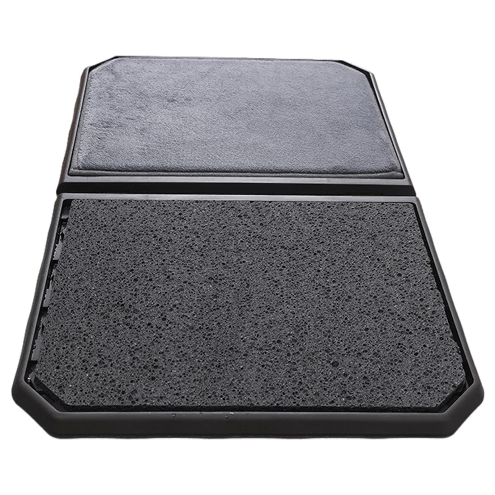 Paillasson universel – Base en caoutchouc robuste, poils doux, construction antidérapante, design portable et léger | Tapis de sol intérieur et extérieur, grattoir à chaussures de porte, bienvenue